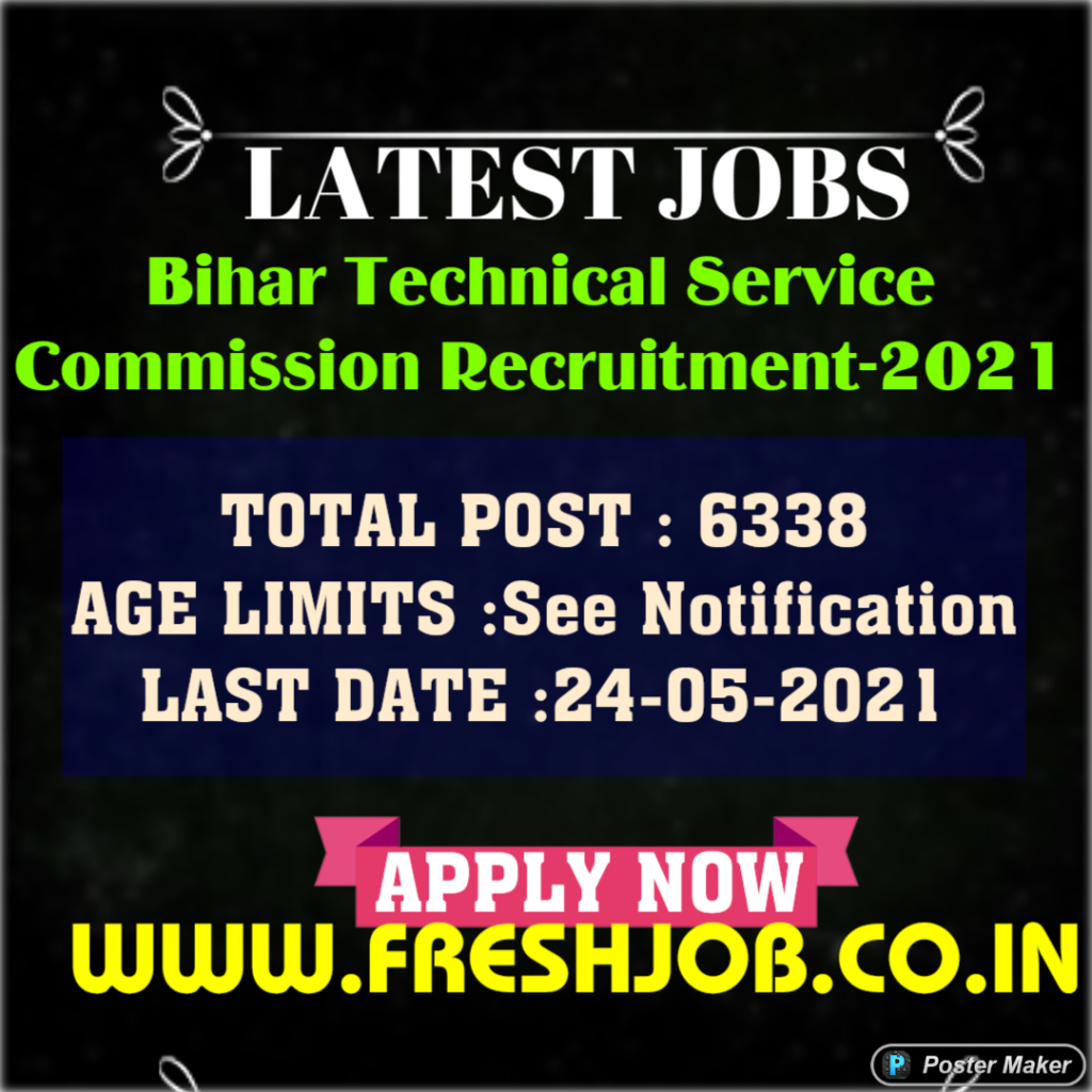 BTSC Invite Online Application for 6338 posts | Government Jobs Open in BTSC | Bihar Government Latest Jobs