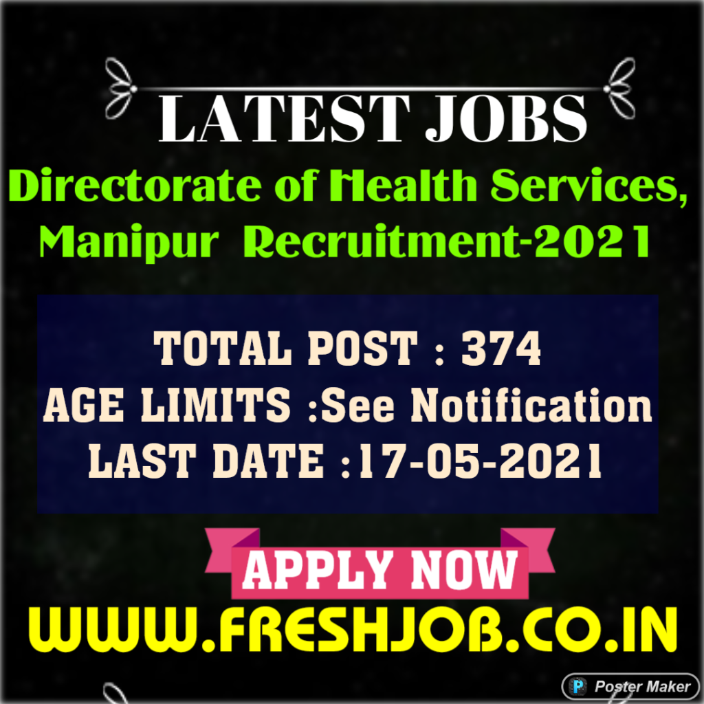 Government jobs in Health Services |  Recruitment in Officer, MTS, Nurse Posts in Health Services.