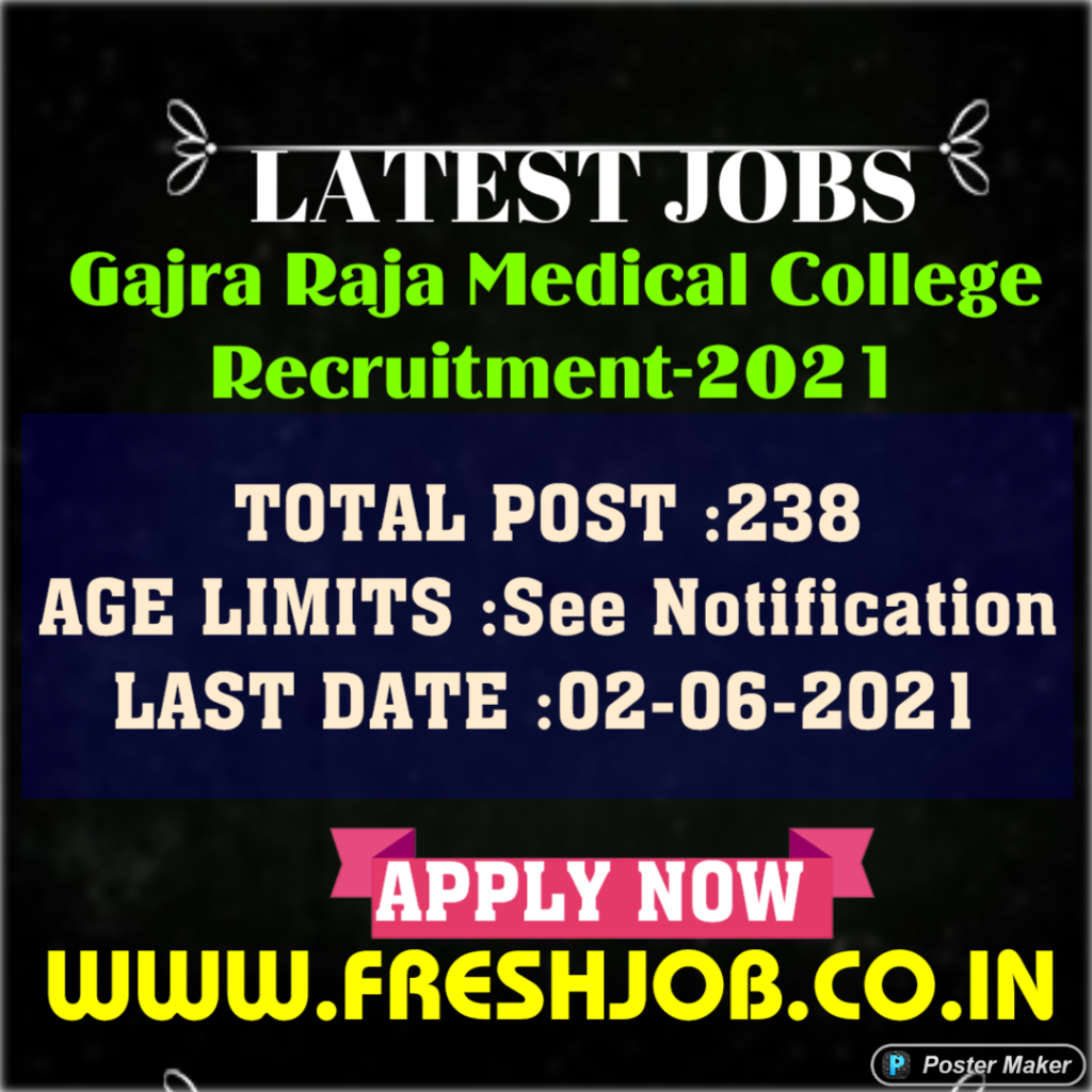 MP Govt Jobs | 238 Posts in GRMC Gwalior Recruitment-2021