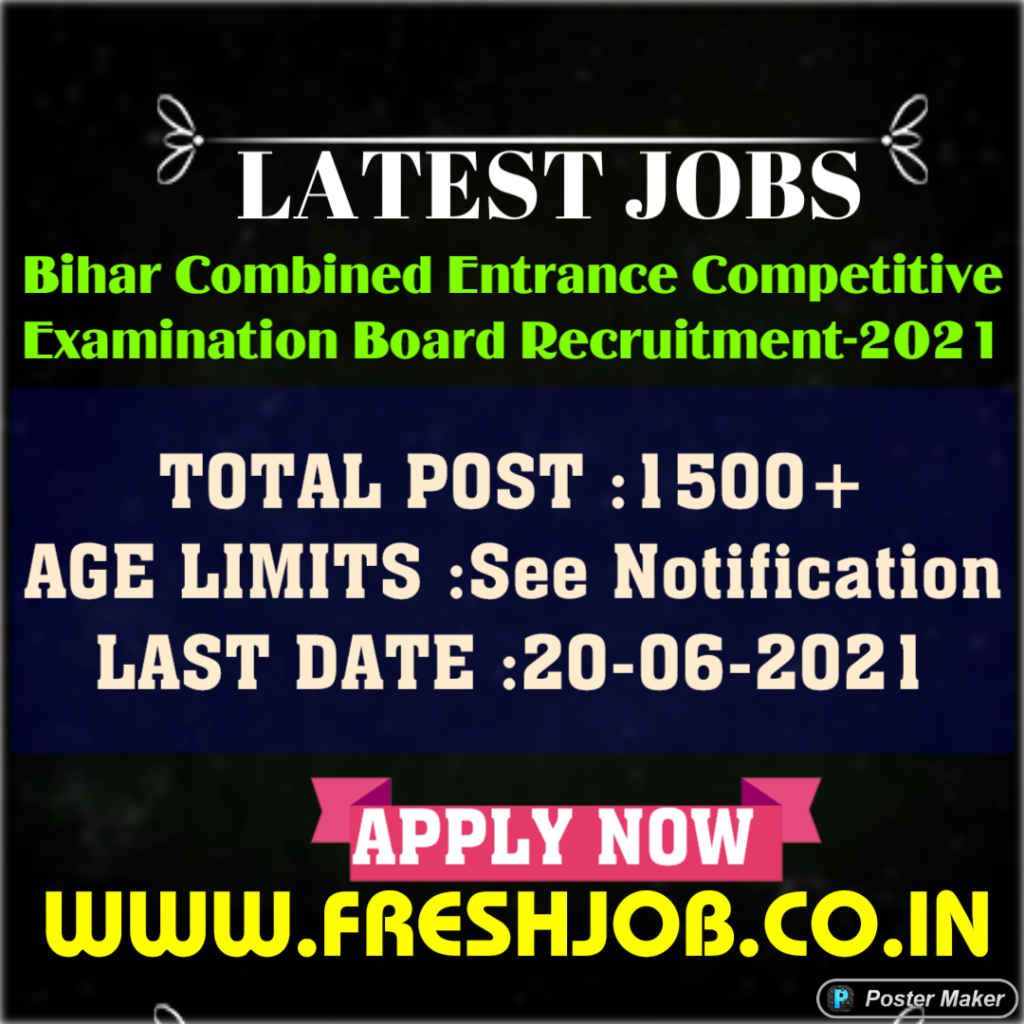 Bihar Govt Jobs | 1500 + Posts Recruitment in BCECEB