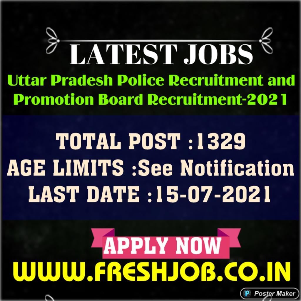 Uttar Pradesh Govt Jobs | 1329 Sub Inspector & ASI Posts Recruitment in UPPRPB